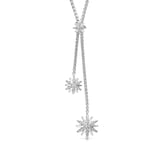 David Yurman Starburst Y Necklace In Sterling Silver With Diamonds