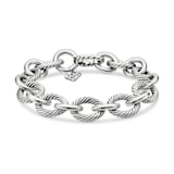 David Yurman Oval Link Chain Bracelet In Sterling Silver, 12mm