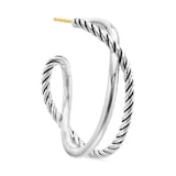 David Yurman Crossover Hoop Earrings In Sterling Silver, 33.7mm
