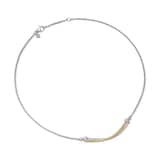 David Yurman Crossover Bar Necklace In Sterling Silver With 18ct Yellow Gold