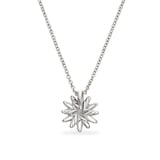 David Yurman Petite Starburst Pendant Necklace In Sterling Silver With Diamonds, 10.5mm