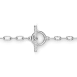 David Yurman DY Madison® Toggle Chain Necklace In Sterling Silver With Diamonds, 3mm