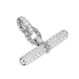 David Yurman DY Madison® Toggle Enhancer In Sterling Silver With Diamonds, 20mm