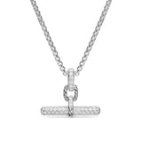 David Yurman DY Madison® Toggle Enhancer In Sterling Silver With Diamonds, 20mm