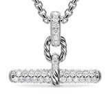 David Yurman DY Madison® Toggle Enhancer In Sterling Silver With Diamonds, 20mm