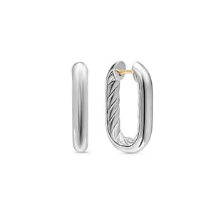 David Yurman DY Madison® Smooth Hoop Earrings In Sterling Silver, 24.3mm