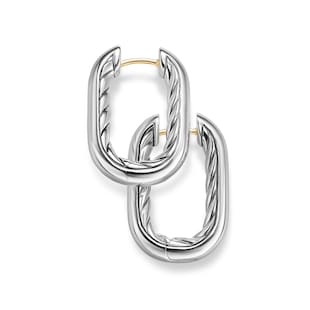David Yurman DY Madison® Smooth Hoop Earrings In Sterling Silver, 24.3mm