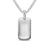 David Yurman Chevron Tag In Sterling Silver, 27mm