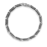 David Yurman Chevron Link Bracelet In Sterling Silver With Black Diamonds, 7.6mm