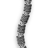 David Yurman Chevron Link Bracelet In Sterling Silver With Black Diamonds, 7.6mm