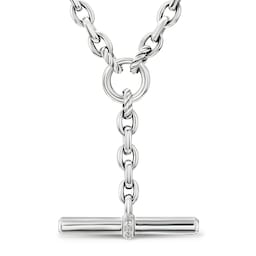 37360220 - DY Mercer™ Petite Toggle Necklace In Sterling Silver With Diamonds, 4.5mm