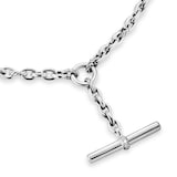 David Yurman DY Mercer™ Petite Toggle Necklace In Sterling Silver With Diamonds, 4.5mm