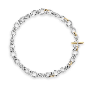 David Yurman DY Mercer™ Chain Necklace In Sterling Silver With Diamonds, 8mm