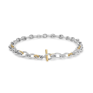 David Yurman DY Mercer™ Chain Necklace In Sterling Silver With Diamonds, 8mm