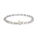 David Yurman DY Mercer™ Chain Necklace In Sterling Silver With Diamonds, 8mm