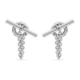 David Yurman DY Mercer™ Bold Toggle Chain Stud Earrings In Sterling Silver, 50.4mm