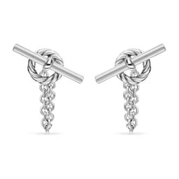 37360225 - DY Mercer™ Bold Toggle Chain Stud Earrings In Sterling Silver, 50.4mm