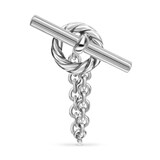 David Yurman DY Mercer™ Bold Toggle Chain Stud Earrings In Sterling Silver, 50.4mm