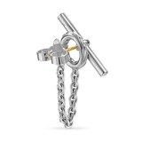 David Yurman DY Mercer™ Bold Toggle Chain Stud Earrings In Sterling Silver, 50.4mm