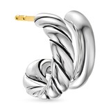 David Yurman DY Mercer® Double Hoop Huggie Earrings In Sterling Silver, 13.5mm