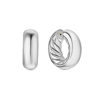 David Yurman DY Mercer™ Hoop Earrings In Sterling Silver, 24.7mm