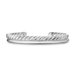 37360230 - DY Mercer® Two Row Cuff Bracelet In Sterling Silver, 8mm - Size Medium