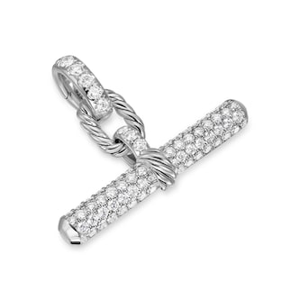 David Yurman DY Madison® Toggle Pendant In Sterling Silver With Diamonds, 29mm David Yurman DY Madison® Toggle Pendant In Sterling Silver With Diamonds, 29mm