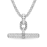 David Yurman DY Madison® Toggle Pendant In Sterling Silver With Diamonds, 29mm