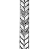 David Yurman Chevron Woven Bracelet in Sterling Silver with Black Diamonds and Black Nylon, 12mm