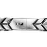David Yurman Chevron Woven Bracelet in Sterling Silver with Black Nylon, 9mm
