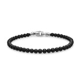 David Yurman Spiritual Beads Bracelet in Black Onyx with Sterling Silver, 4mm