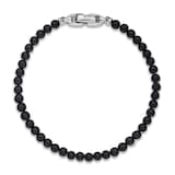 David Yurman Spiritual Beads Bracelet in Black Onyx with Sterling Silver, 4mm
