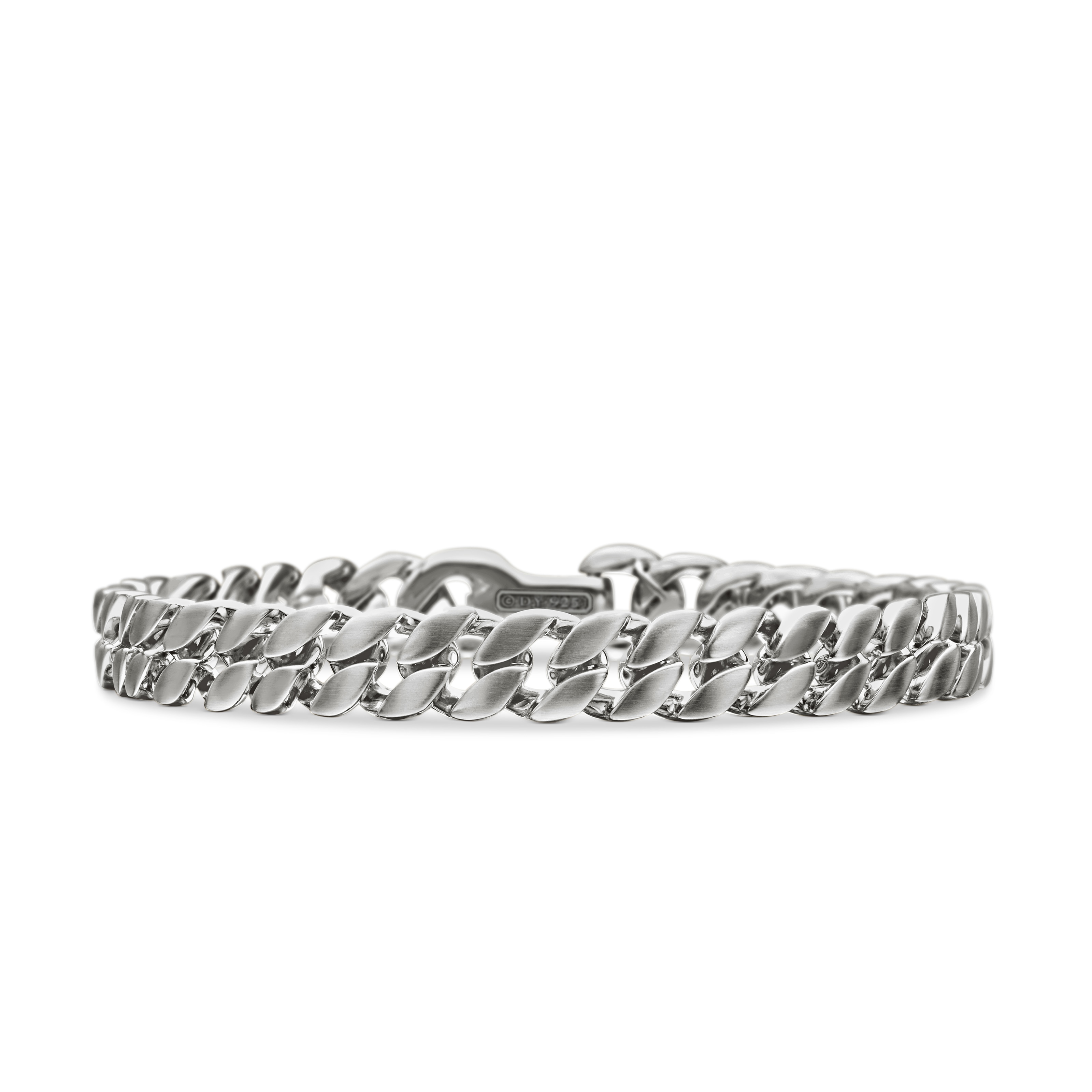 Curb Chain Bracelet in Sterling Silver, 8mm - Size Large