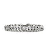 David Yurman Curb Chain Bracelet in Sterling Silver with Diamonds, 8mm - Size Small