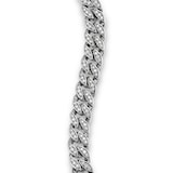 David Yurman Curb Chain Bracelet in Sterling Silver with Diamonds, 8mm - Size Small