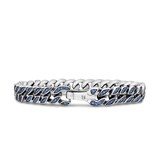 David Yurman Curb Chain Bracelet in Sterling Silver with Sapphires, 8mm