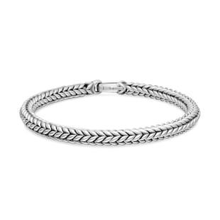 David Yurman Chevron Bead Bracelet in Sterling Silver, 6mm
