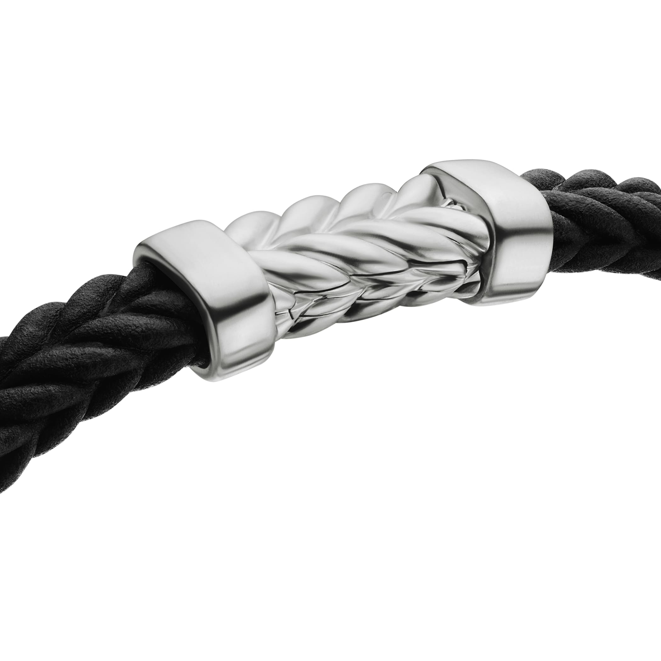David Yurman Chevron Bracelet In Black Rubber With Sterling Silver, 6mm David Yurman Chevron Bracelet In Black Rubber With Sterling Silver, 6mm
