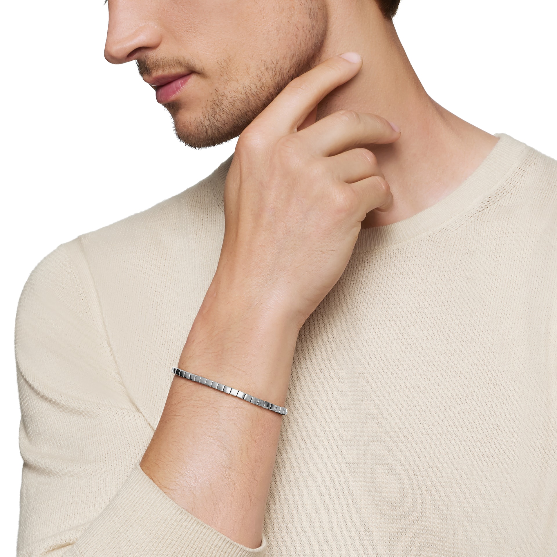 David Yurman Spiritual Beads Cushion Bracelet in Sterling Silver, 4mm