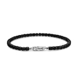 David Yurman Spiritual Beads Cushion Bracelet in Sterling Silver with Black Onyx ,4mm
