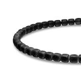David Yurman Spiritual Beads Cushion Bracelet in Sterling Silver with Black Onyx ,4mm