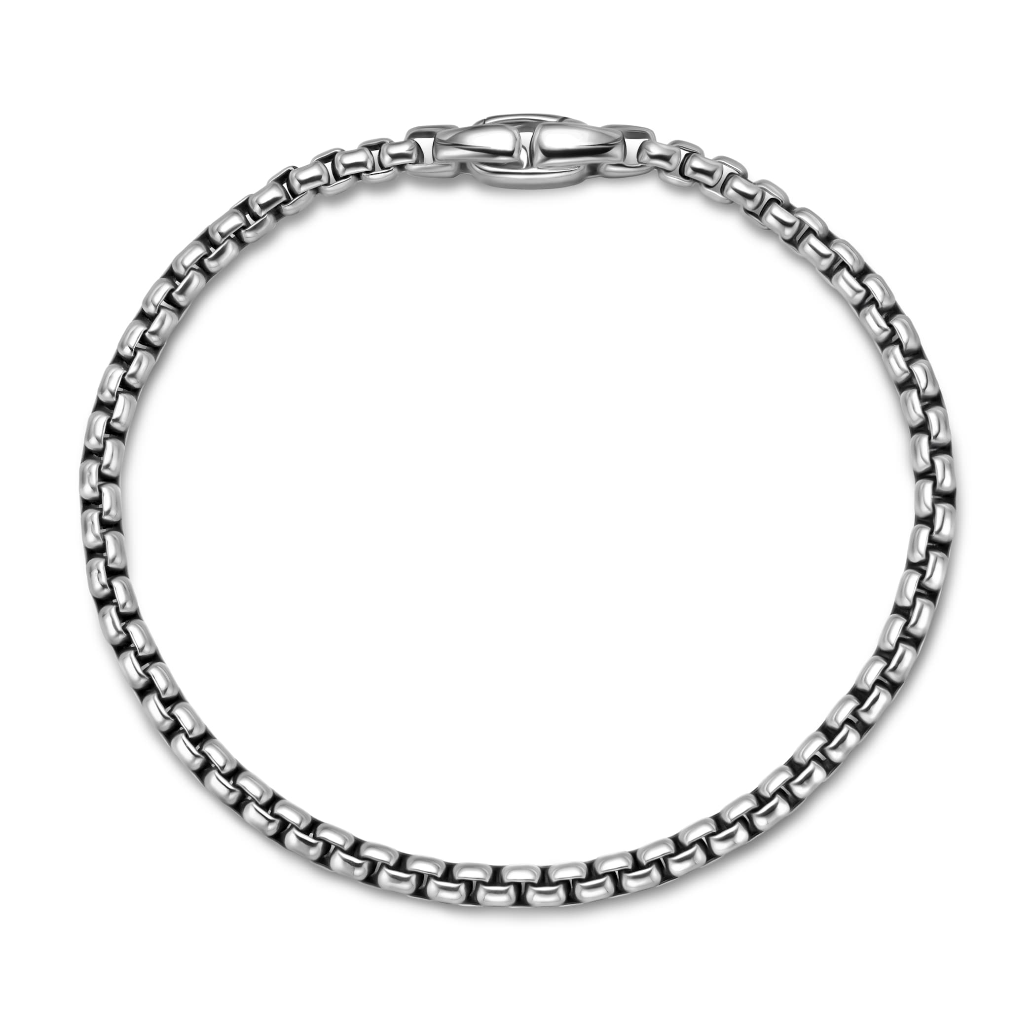 David Yurman Box Chain Bracelet in Sterling Silver, 4mm David Yurman Box Chain Bracelet in Sterling Silver, 4mm
