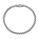 David Yurman Box Chain Bracelet in Sterling Silver, 4mm - Size Medium
