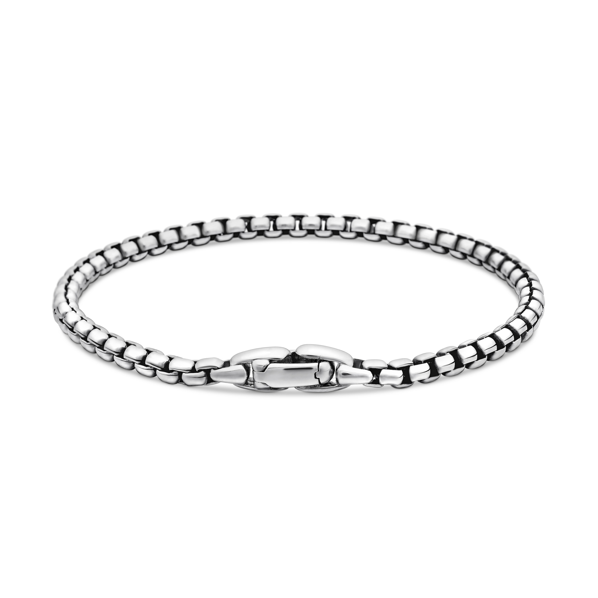 David Yurman Box Chain Bracelet in Sterling Silver, 4mm David Yurman Box Chain Bracelet in Sterling Silver, 4mm