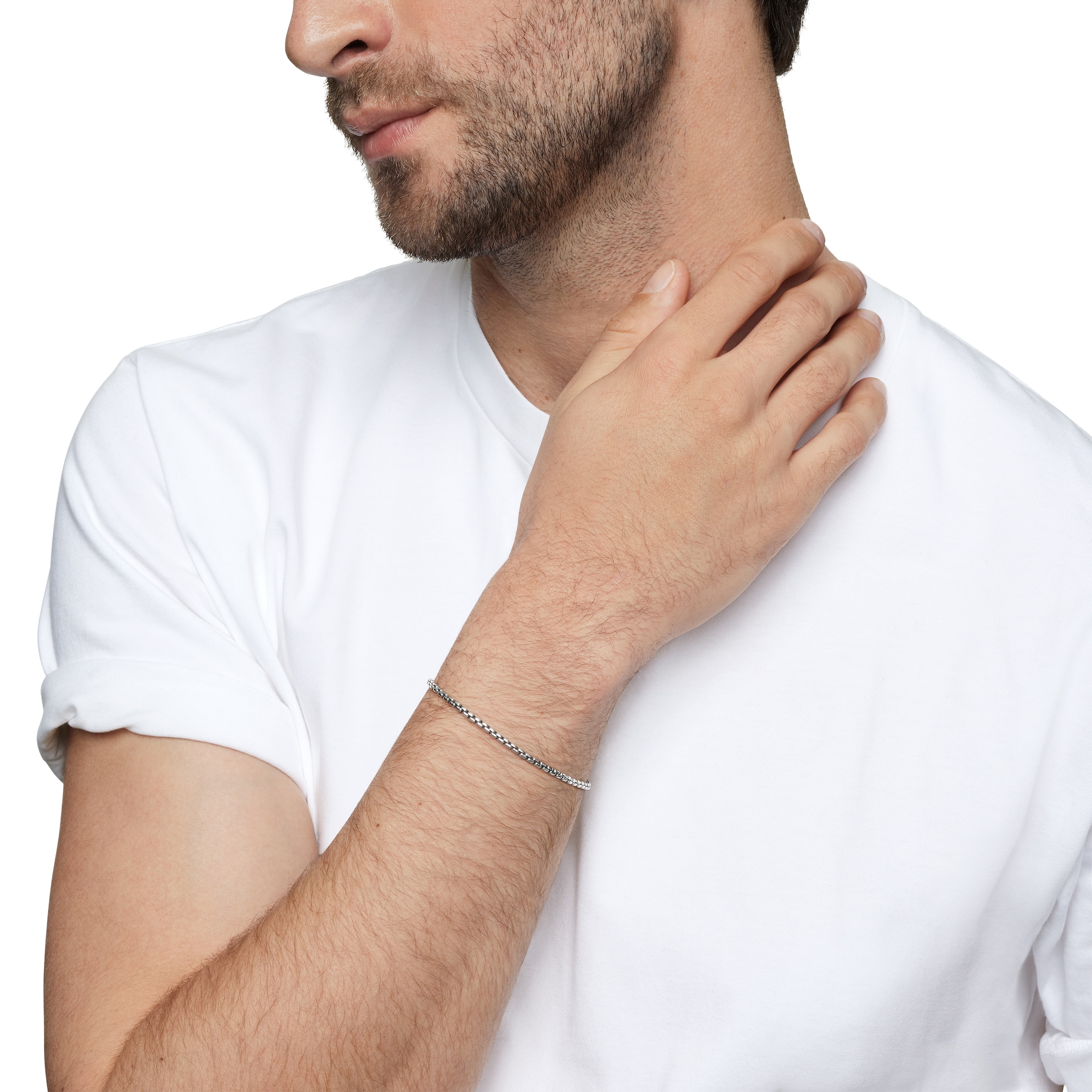 David Yurman Box Chain Bracelet in Sterling Silver, 2.7mm