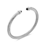 David Yurman Classic Cable Bracelet in Sterling Silver with Black Onyx and Diamonds, 5mm