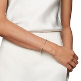 David Yurman Classic Cable Bracelet in Sterling Silver with Citrine and Diamonds, 5mm - Size Medium