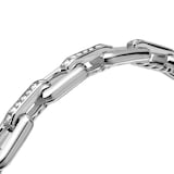 David Yurman Stax Link Bracelet in Sterling Silver with Diamonds, 6.7mm - Size Small