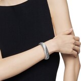 David Yurman Sculpted Cable Bracelet in Sterling Silver, 17mm - Size Small