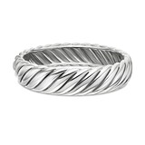 David Yurman Sculpted Cable Bracelet in Sterling Silver, 17mm - Size Small